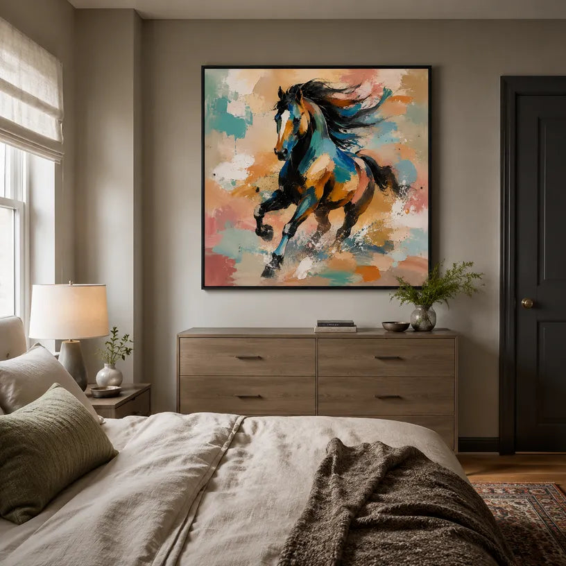 Expressionist animals oil painting showing an expressive animal subject rendered with visible brushwork in a brown palette.