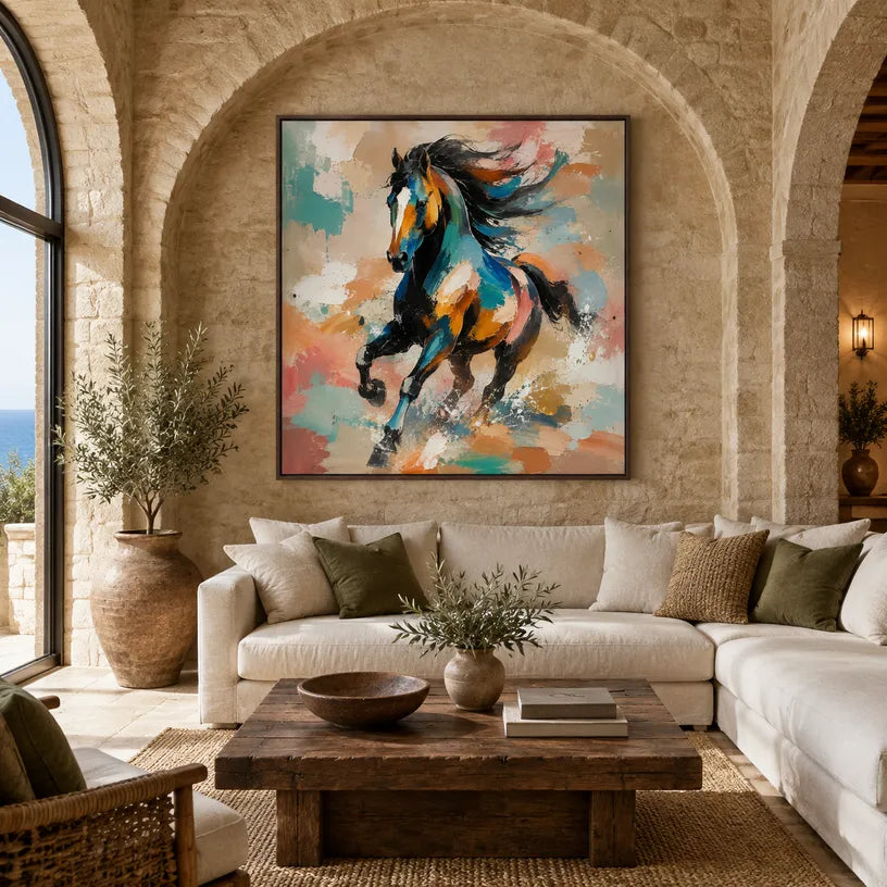 Expressionist animals oil painting showing an expressive animal subject rendered with visible brushwork in a brown palette.