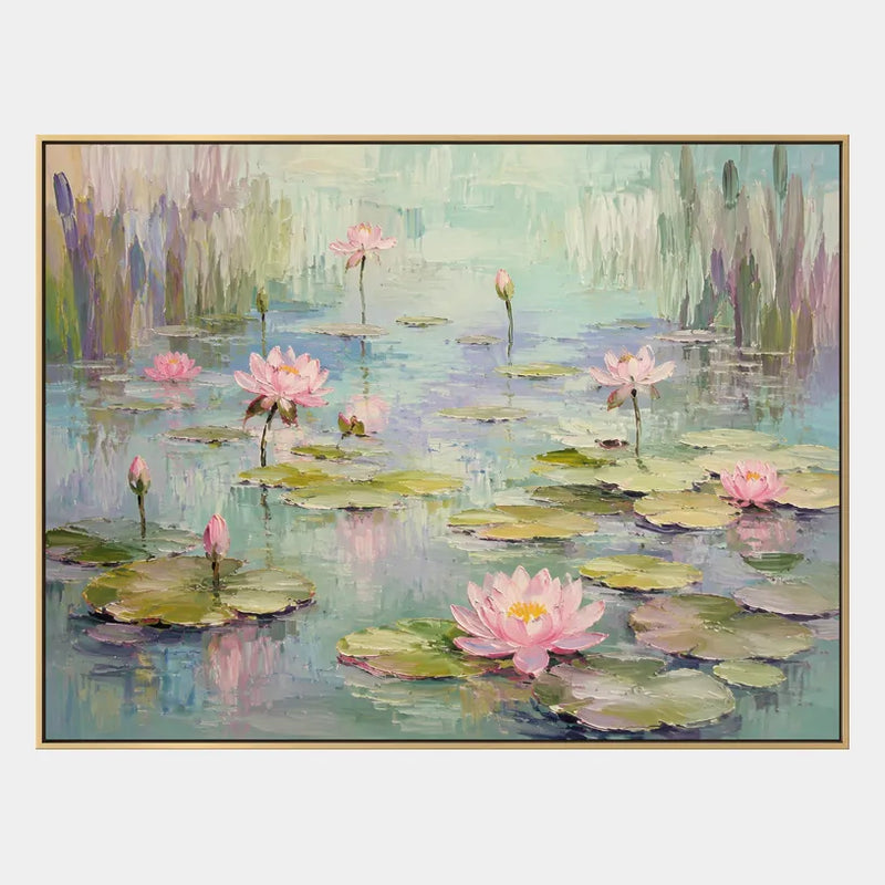 Pintura al óleo expresionista floral/botánica y natural con formas botánicas, flores o elementos naturales en una composición pictórica en una paleta verde.