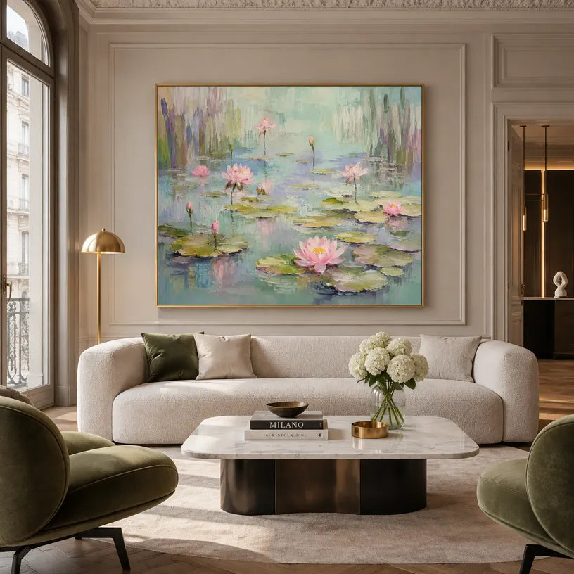Expressionist floral/botanicals & nature oil painting showing botanical forms, flowers or trees arranged in a calm painterly composition.