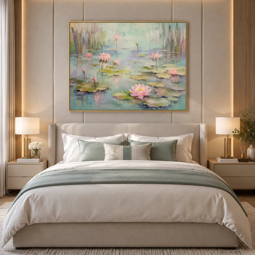Expressionist floral/botanicals & nature oil painting showing botanical forms, flowers or trees arranged in a calm painterly composition.