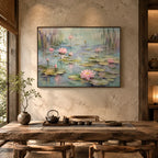 Expressionist floral/botanicals & nature oil painting showing botanical forms, flowers or trees arranged in a calm painterly composition.