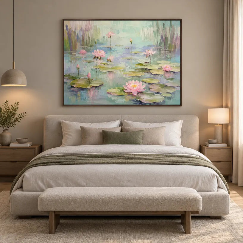 Expressionist floral/botanicals & nature oil painting showing botanical forms, flowers or trees arranged in a calm painterly composition.