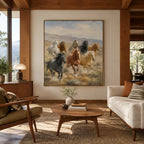 Expressionist animals oil painting showing an expressive animal subject rendered with visible brushwork in a brown palette.