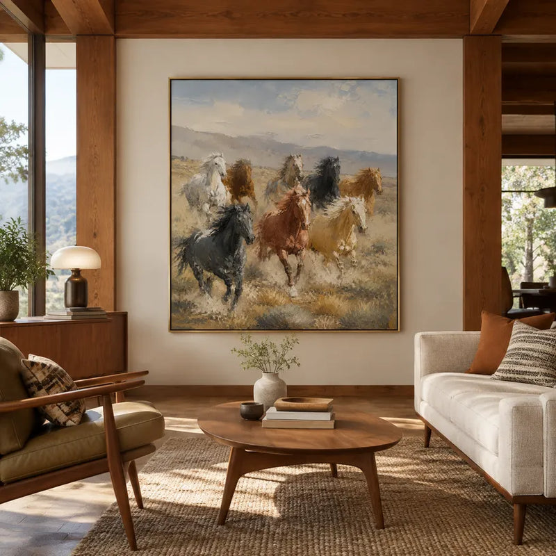 Dipinto a olio con animali espressionisti che presenta un soggetto animale espressivo reso con pennellate visibili in una tavolozza beige.