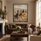 Expressionist animals oil painting showing an expressive animal subject rendered with visible brushwork in a brown palette.