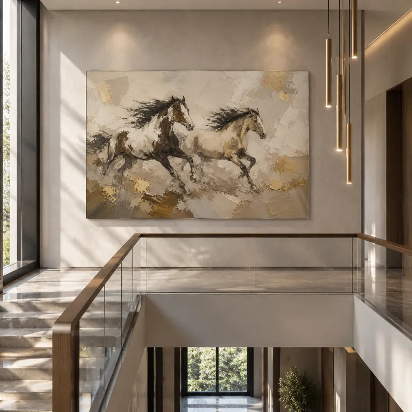 Expressionist animals oil painting showing an expressive animal subject rendered with visible brushwork in a brown palette.