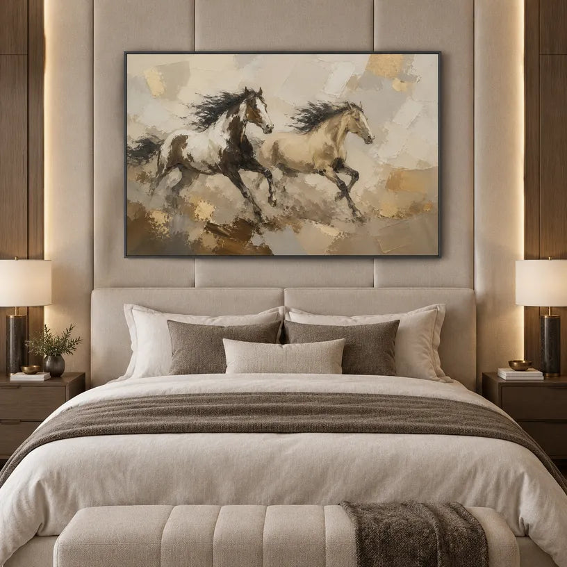 Expressionist animals oil painting showing an expressive animal subject rendered with visible brushwork in a brown palette.