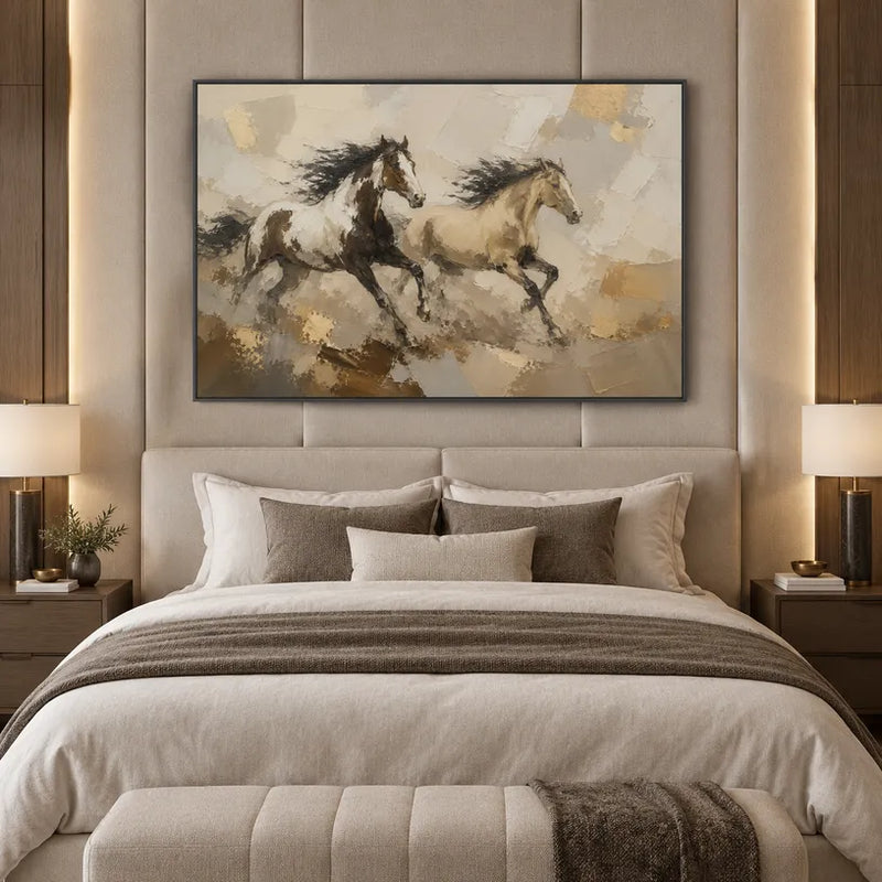 Expressionistisches Tierölgemälde mit einem ausdrucksstarken Tiermotiv, das mit sichtbarer Pinselführung in einer braunen Palette wiedergegeben wurde.
