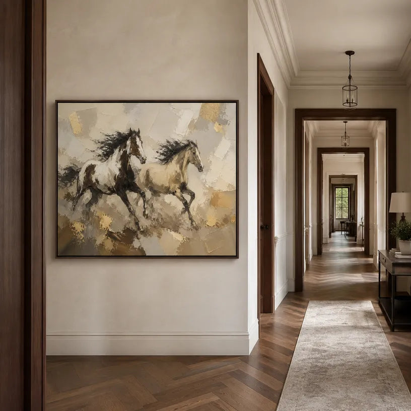 Expressionist animals oil painting showing an expressive animal subject rendered with visible brushwork in a brown palette.