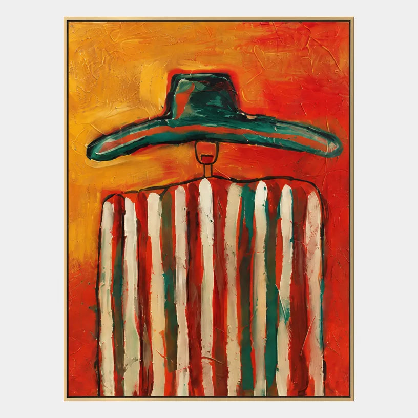 Expressionist abstract & conceptual oil painting featuring layered abstract marks, texture and expressive painterly movement in a red palette.