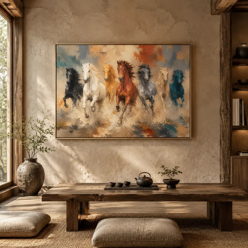 Expressionist animals oil painting showing an expressive animal subject rendered with visible brushwork in a orange palette.
