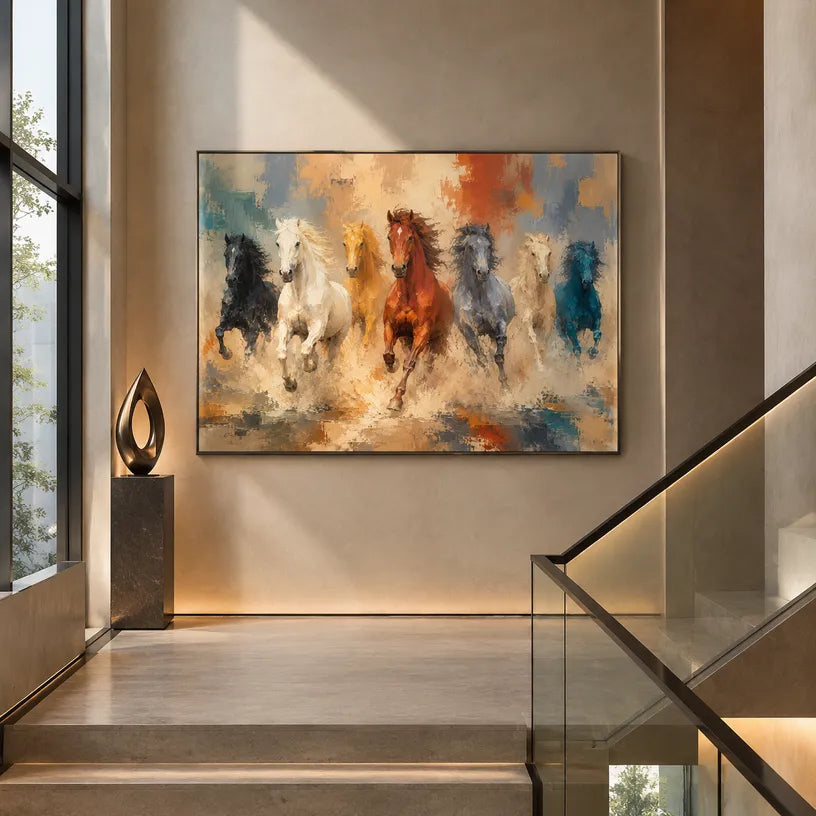 Expressionist animals oil painting showing an expressive animal subject rendered with visible brushwork in a orange palette.