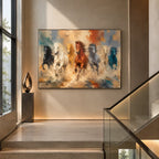 Expressionist animals oil painting showing an expressive animal subject rendered with visible brushwork in a orange palette.