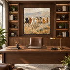 Expressionist animals oil painting showing an expressive animal subject rendered with visible brushwork in a brown palette.