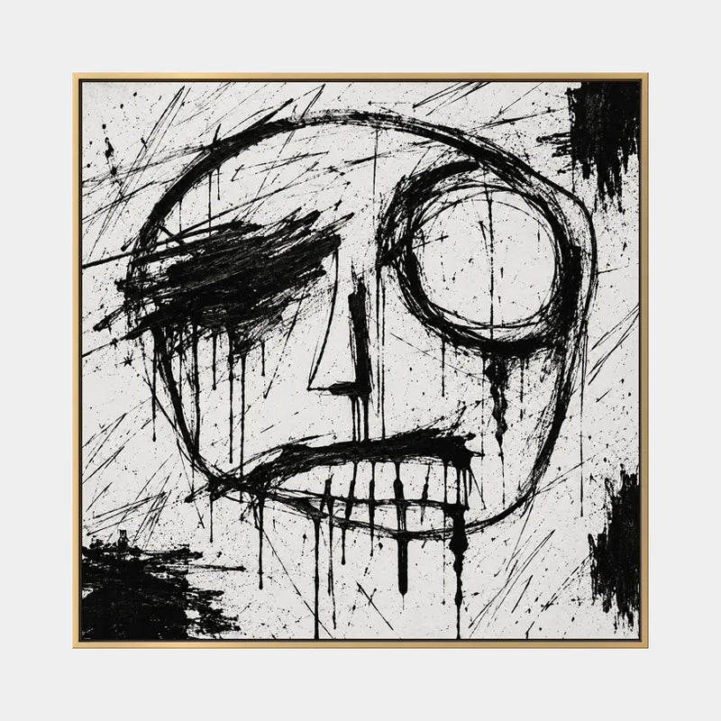 Ritrattistica di graffiti e pittura a olio con figure espressive o ritratti resi con dettagli pittorici in una tavolozza di bianco e nero.