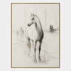 Minimalist animals oil painting showing an expressive animal subject rendered with visible brushwork.