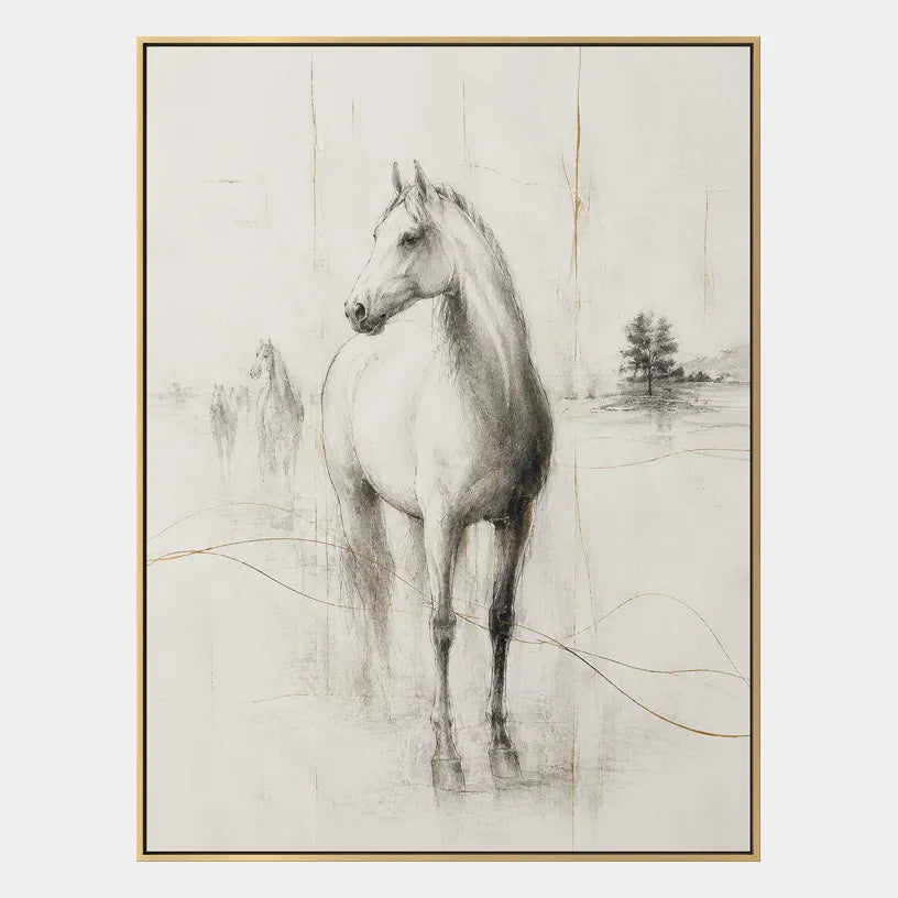 Minimalist animals oil painting showing an expressive animal subject rendered with visible brushwork.