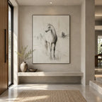 Minimalist animals oil painting showing an expressive animal subject rendered with visible brushwork.