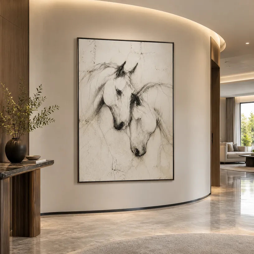 Minimalist animals oil painting showing an expressive animal subject rendered with visible brushwork.