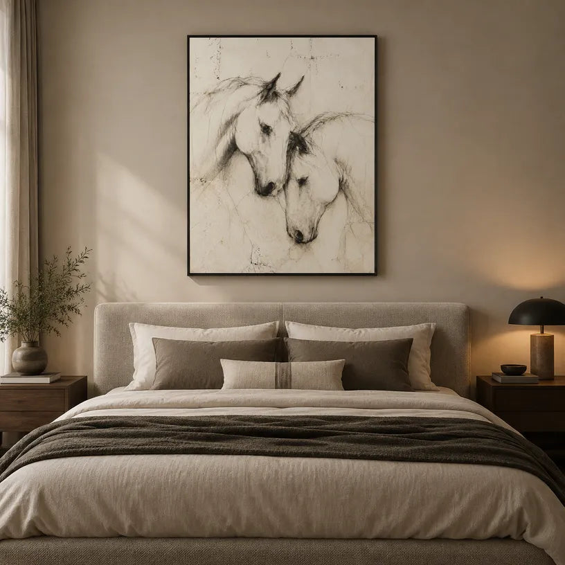 Minimalist animals oil painting showing an expressive animal subject rendered with visible brushwork.
