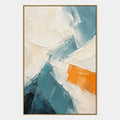 Minimalist abstract & conceptual oil painting featuring layered abstract marks, texture and expressive painterly movement in a beige palette.