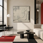 Ritrattistica minimalista e dipinto a olio con figure espressive o ritratti resi con dettagli pittorici in una tavolozza beige.