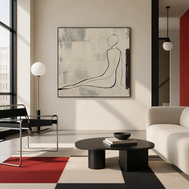 Ritrattistica minimalista e dipinto a olio con figure espressive o ritratti resi con dettagli pittorici in una tavolozza beige.
