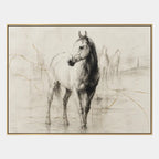 Minimalist animals oil painting showing an expressive animal subject rendered with visible brushwork.