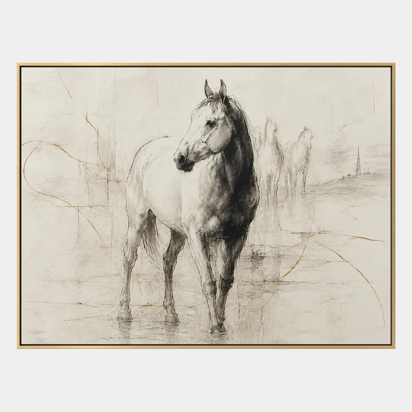 Minimalist animals oil painting showing an expressive animal subject rendered with visible brushwork.