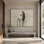 Minimalist animals oil painting showing an expressive animal subject rendered with visible brushwork.