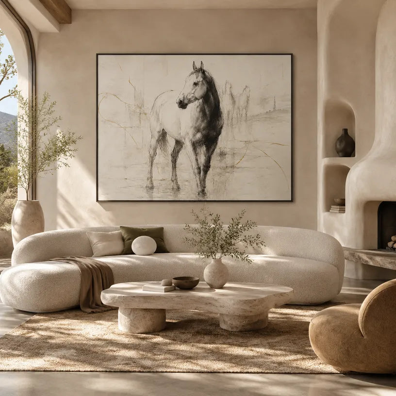 Minimalist animals oil painting showing an expressive animal subject rendered with visible brushwork.