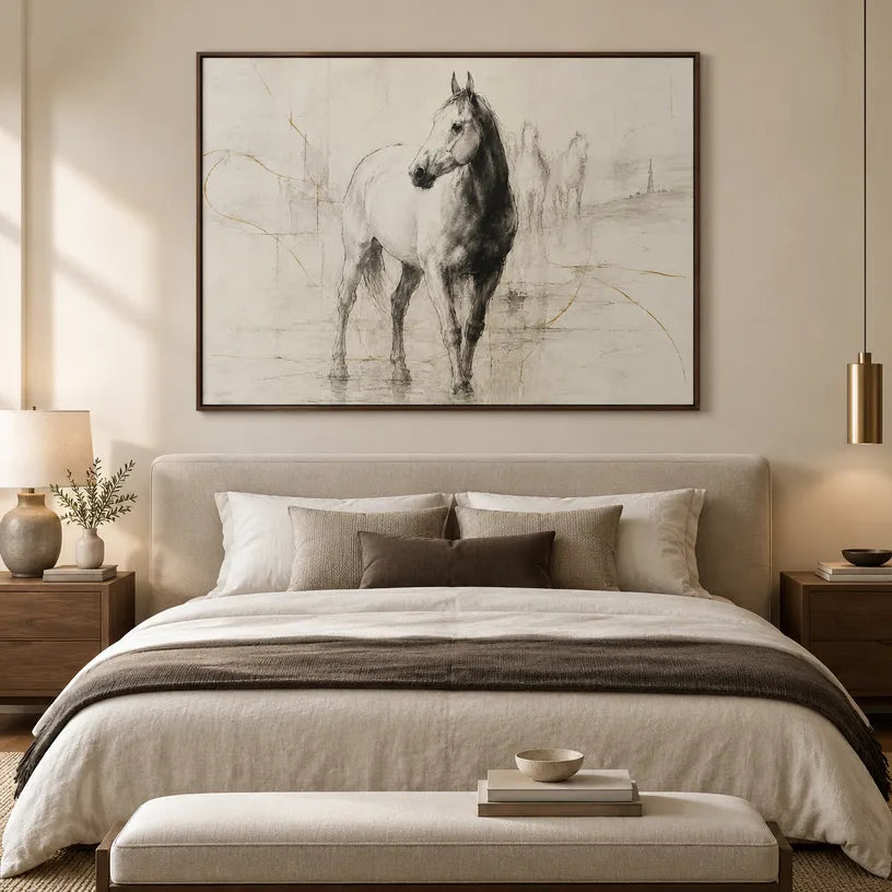 Minimalist animals oil painting showing an expressive animal subject rendered with visible brushwork.