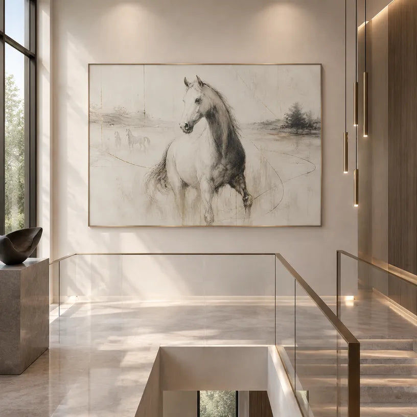 Minimalist animals oil painting showing an expressive animal subject rendered with visible brushwork.