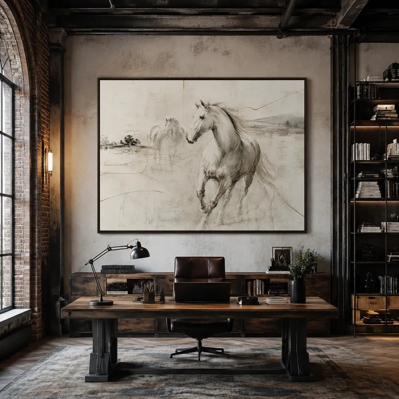 Minimalist animals oil painting showing an expressive animal subject rendered with visible brushwork.