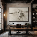 Minimalist animals oil painting showing an expressive animal subject rendered with visible brushwork.