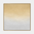 Minimalistisches abstraktes und konzeptuelles Ölgemälde mit geschichteten abstrakten Zeichen, Textur und ausdrucksstarker malerischer Bewegung in einer Beige-Palette.