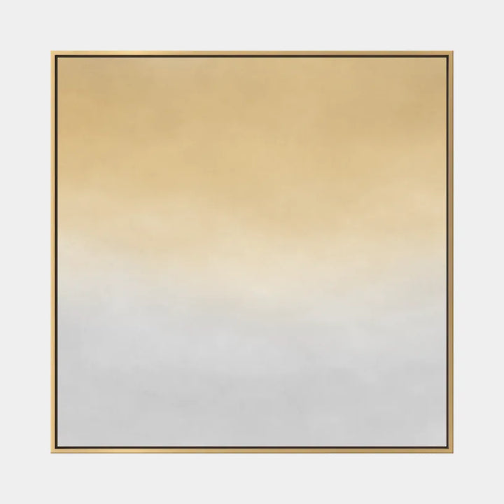Pittura a olio minimalista astratta e concettuale con segni astratti stratificati, consistenza e movimento pittorico espressivo in una tavolozza beige.