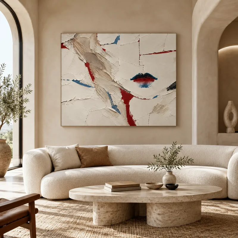 Ritrattistica minimalista e dipinto a olio con figure espressive o ritratti resi con dettagli pittorici in una tavolozza beige.