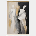 Minimalist portraiture & figure oil painting showing a stylized figure or portrait with expressive painterly shapes.