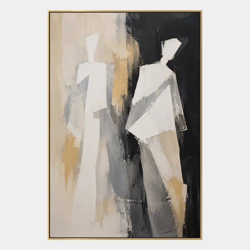 Minimalist portraiture & figure oil painting showing a stylized figure or portrait with expressive painterly shapes.