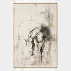 Minimalist animals oil painting showing an expressive animal subject rendered with visible brushwork.