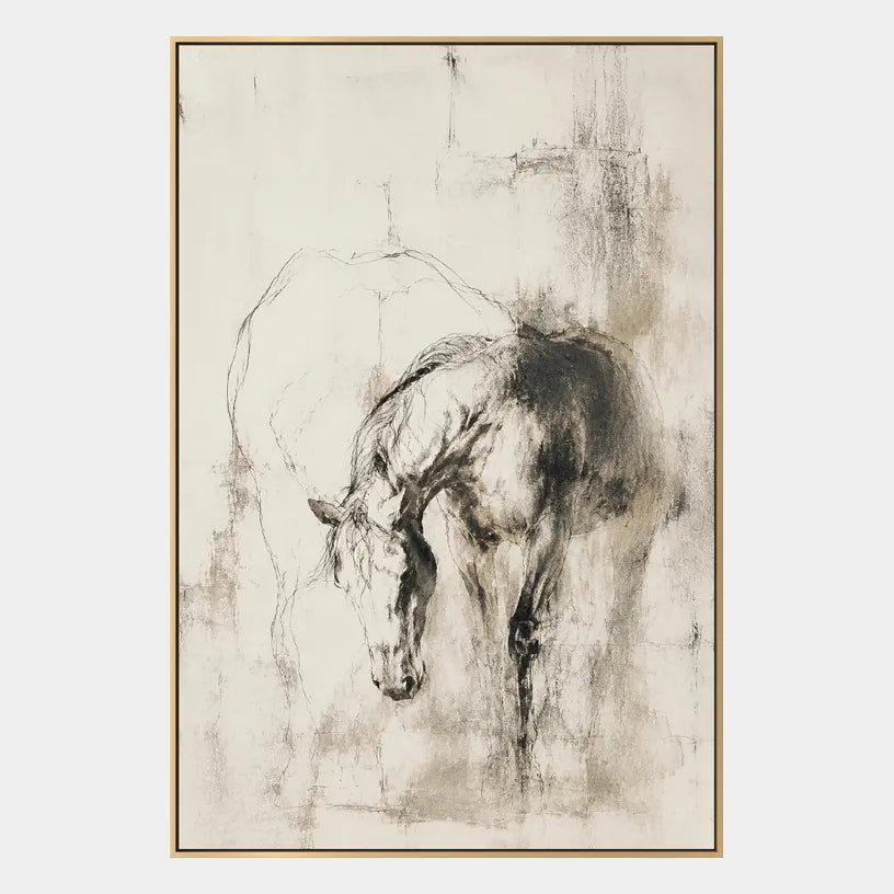 Minimalist animals oil painting showing an expressive animal subject rendered with visible brushwork.