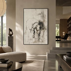 Minimalist animals oil painting showing an expressive animal subject rendered with visible brushwork.