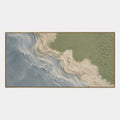 Pittura a olio astratta e concettuale in gesso e texture con segni astratti stratificati, texture e movimento pittorico espressivo.