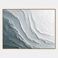 Pintura al óleo abstracta y conceptual de yeso y textura que presenta marcas abstractas en capas, textura y movimiento pictórico expresivo en una paleta gris.