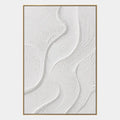 Pittura a olio astratta e concettuale in gesso e texture con segni astratti stratificati, texture e movimento pittorico espressivo in una tavolozza in bianco e nero.