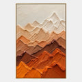 Pittura a olio di paesaggi, paesaggi marini e paesaggi urbani in gesso e struttura con un paesaggio atmosferico, un paesaggio marino o una composizione ispirata alla città in una tavolozza arancione.