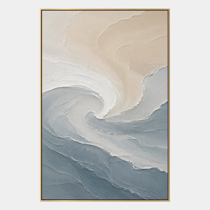Peinture à l'huile abstraite et conceptuelle en plâtre et texture présentant des marques abstraites superposées, une texture et un mouvement pictural expressif.