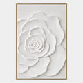 Pintura al óleo floral/botánica y natural de yeso y textura con formas botánicas, flores o elementos naturales en una composición pictórica.